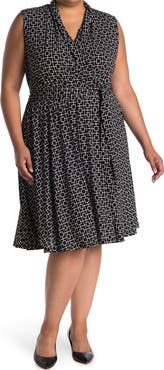 Love By Design Prescott Fit & Flare Belted Knee Length Dress