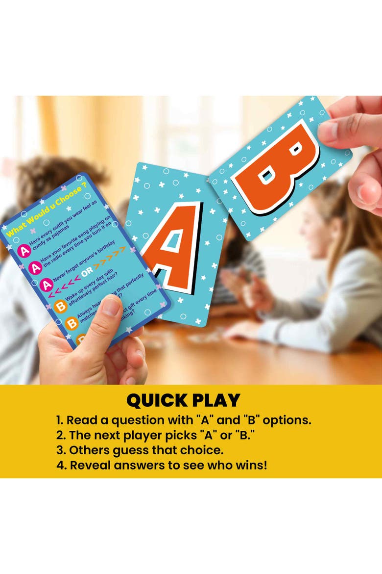 What Would You Choose? Trivia and Card Games for Kids & Family, Alternate, color, Hilarious Situations Set Of 4