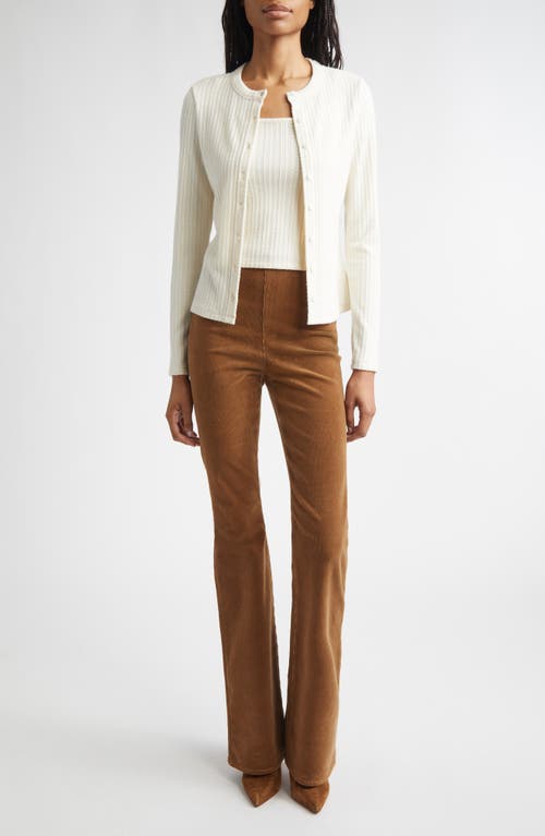 Veronica Beard Lira Textured Cardigan In White