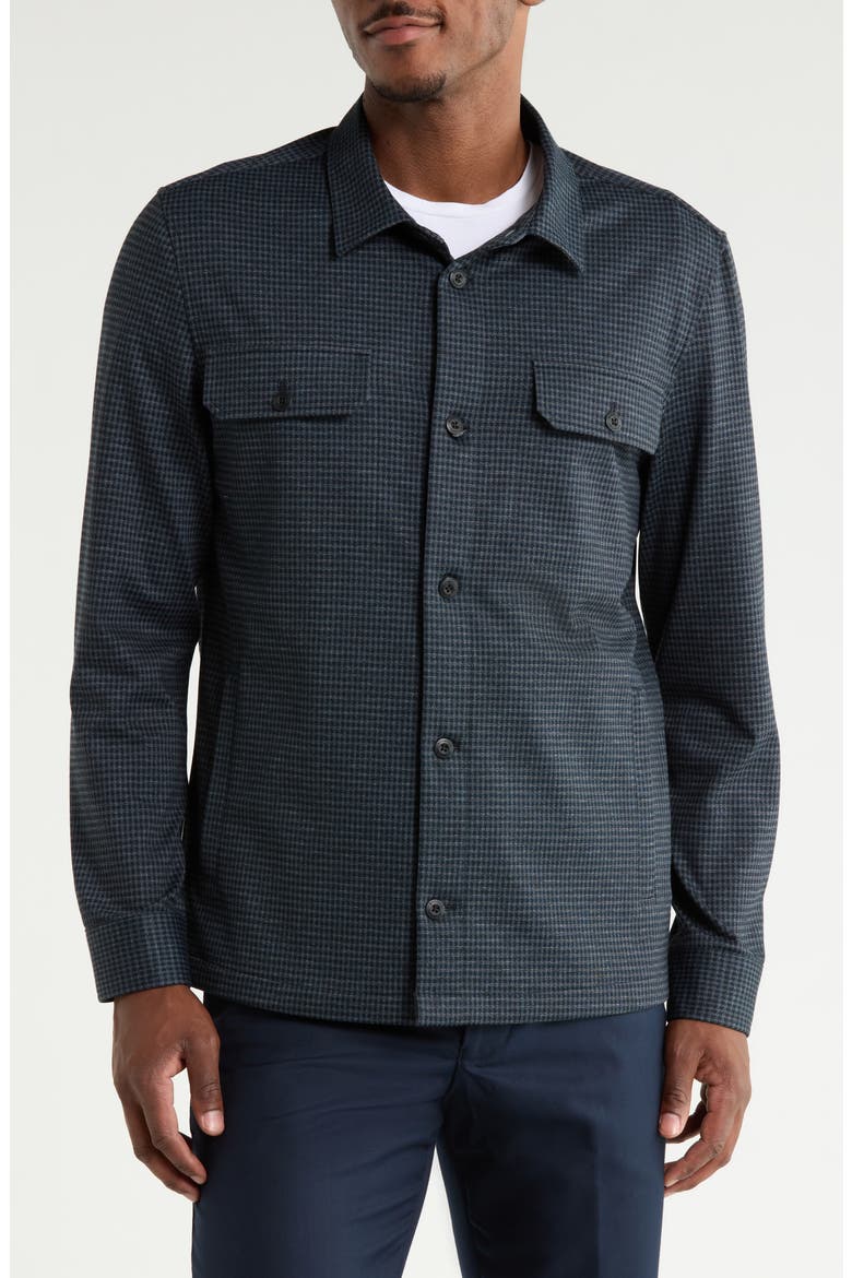 Knit Shirt Jacket, Main, color, NAVY