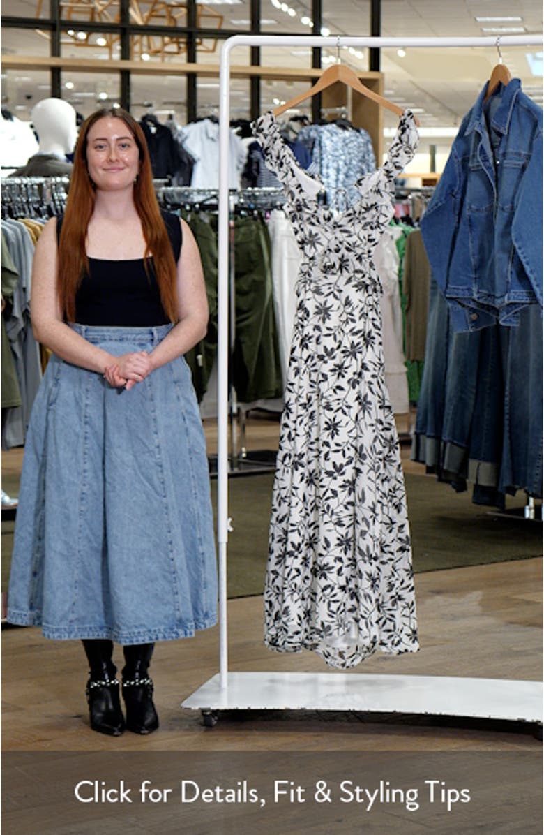 Rory Floral Ruffle Detail Open Back Maxi Dress, sales video thumbnail