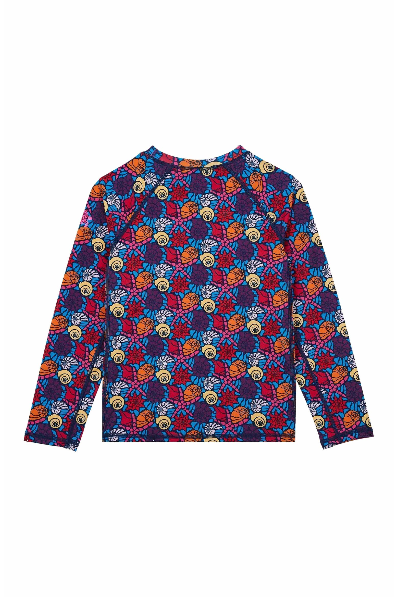 Ocean Single Shell Vilebrequin Kids' Noumea Sea Shells UV Protection Rashguard | Nordstrom