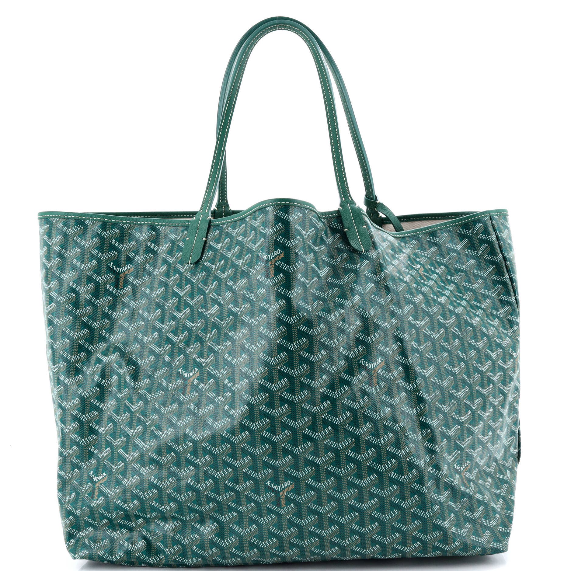 Pre-Owned Goyard Saint Louis Tote Coated Canvas GM, Main, color, 