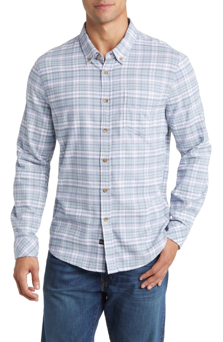 Rails Reid Plaid Stretch Flannel Button-Down Shirt, Main, color, 
