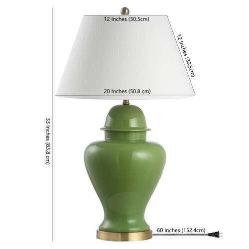 Jonathan Y Sagwa 33" Ceramic/iron Modern Classic Led Table Lamp