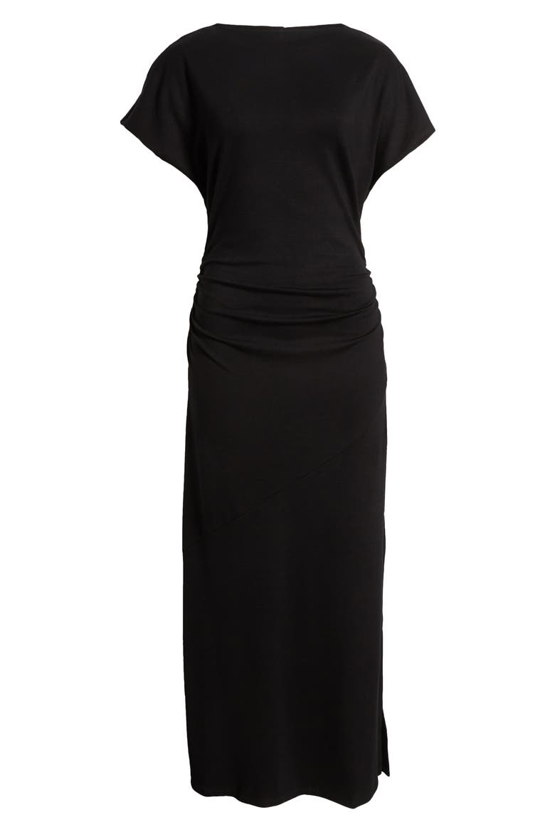 Dolman Sleeve Midi Dress, Alternate, color, RICH BLACK 060