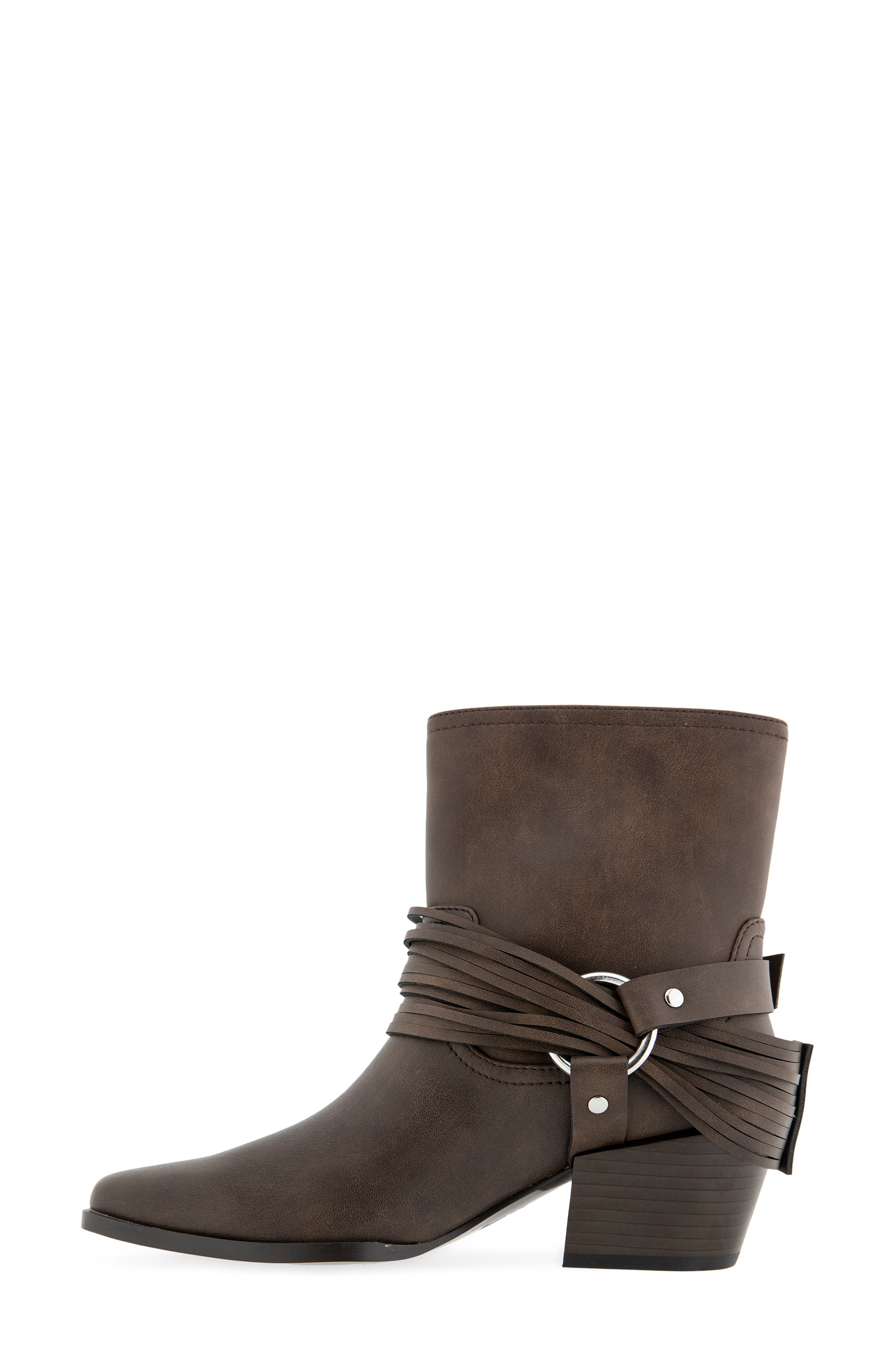 Molly Harne Faux Leather Bootie, Alternate, color, DARK BROWN