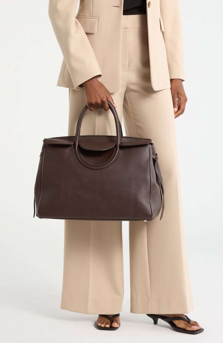 STAUD Maude Carryall Leather Tote, Alternate, color, Espresso