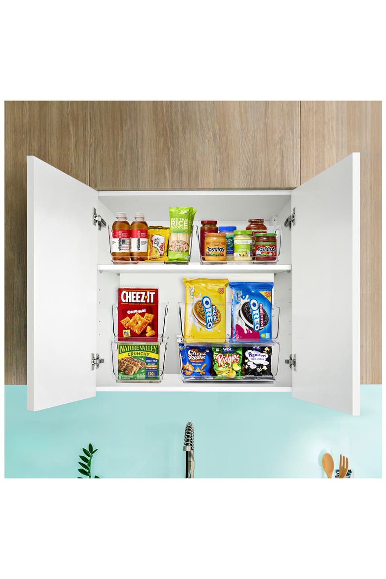 Set of 2 Stackable Open Front Storage Bins, Alternate, color, NO COLOR