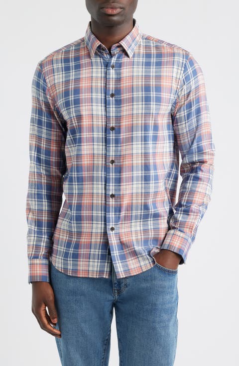 The Movement Stretch Cotton Blend Twill Button-Up Shirt