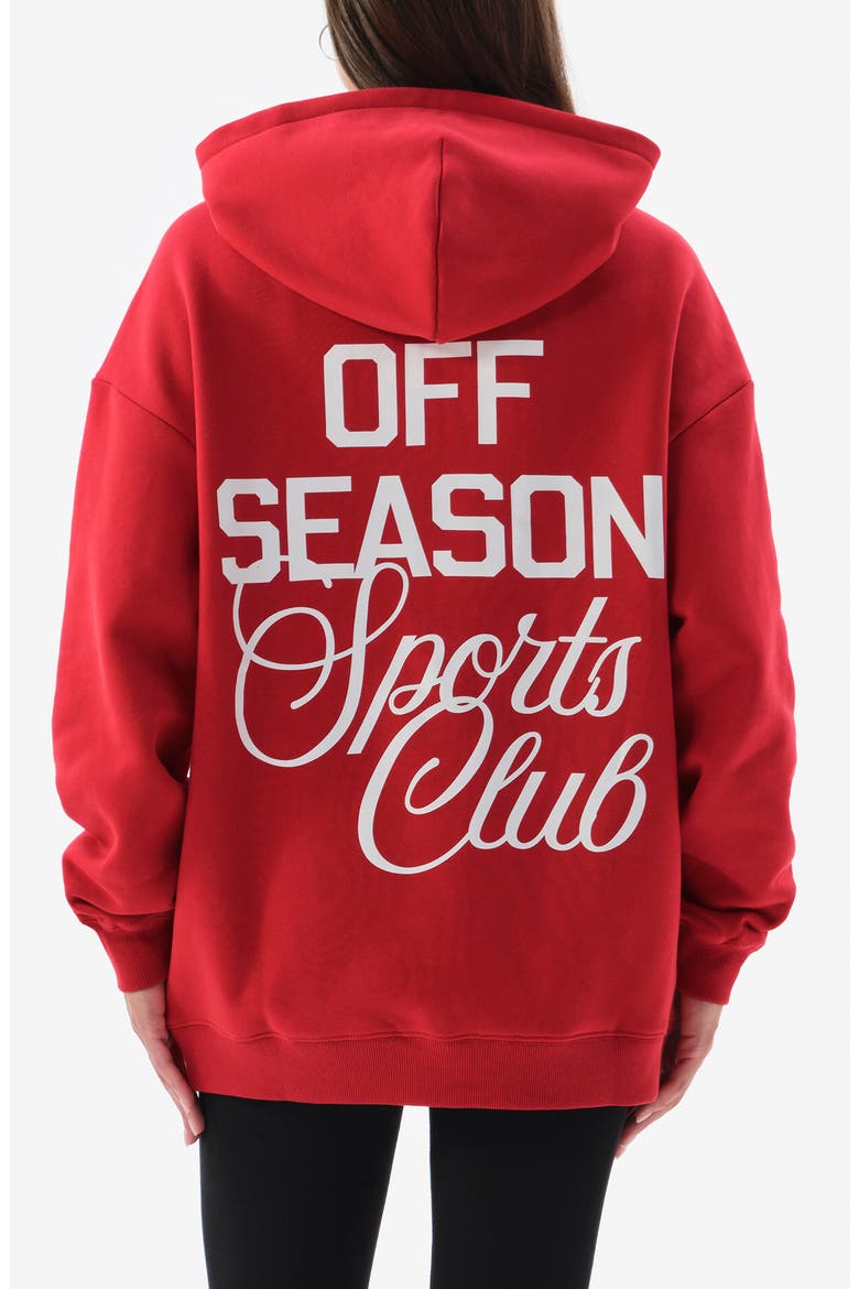 Graphic Oversized Hoodie, Alternate, color, RED