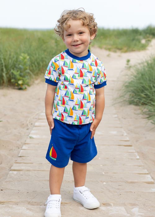 Florence Eiseman Sailboat Print T-shirt With Shorts In Multi