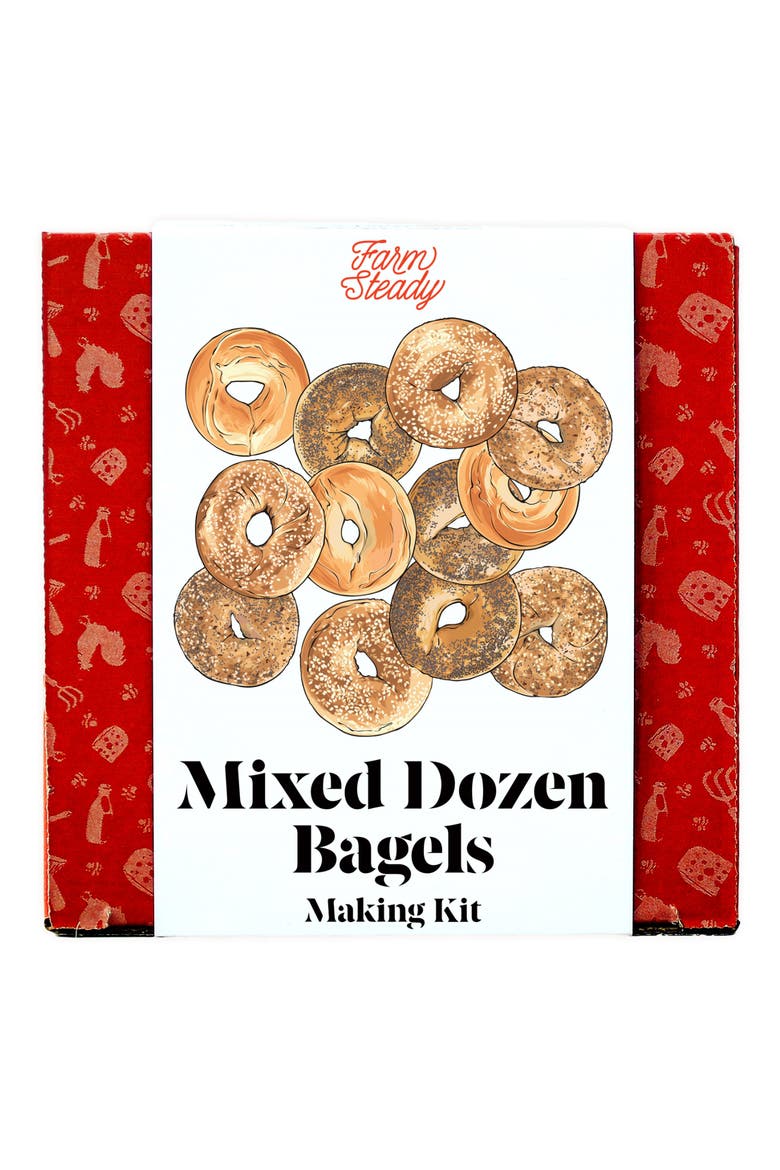Mixed Dozen Bagels Making Kit, Main, color, RED