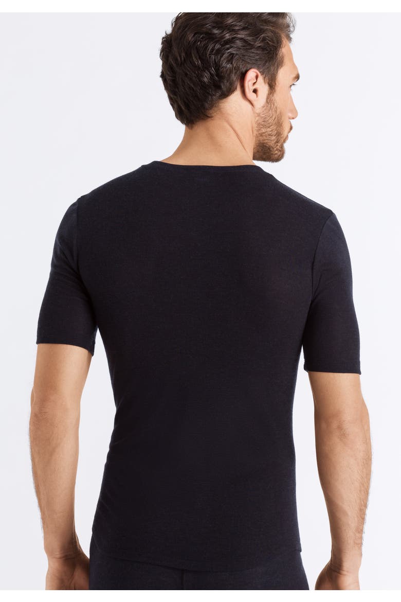 Silk Cashmere Short Sleeve Shirt, Alternate, color, Black