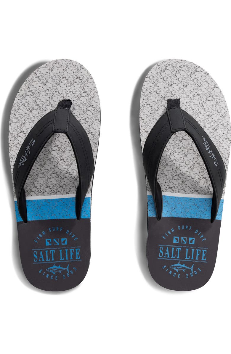 Salt Life The Harbor Flip Flop, Alternate, color, Black Black