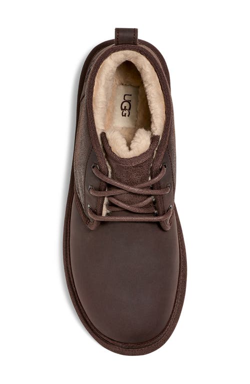 Ugg Mens Neumel Distressed Logo-debossed Suede Chukka Boots In Burnt Cedar