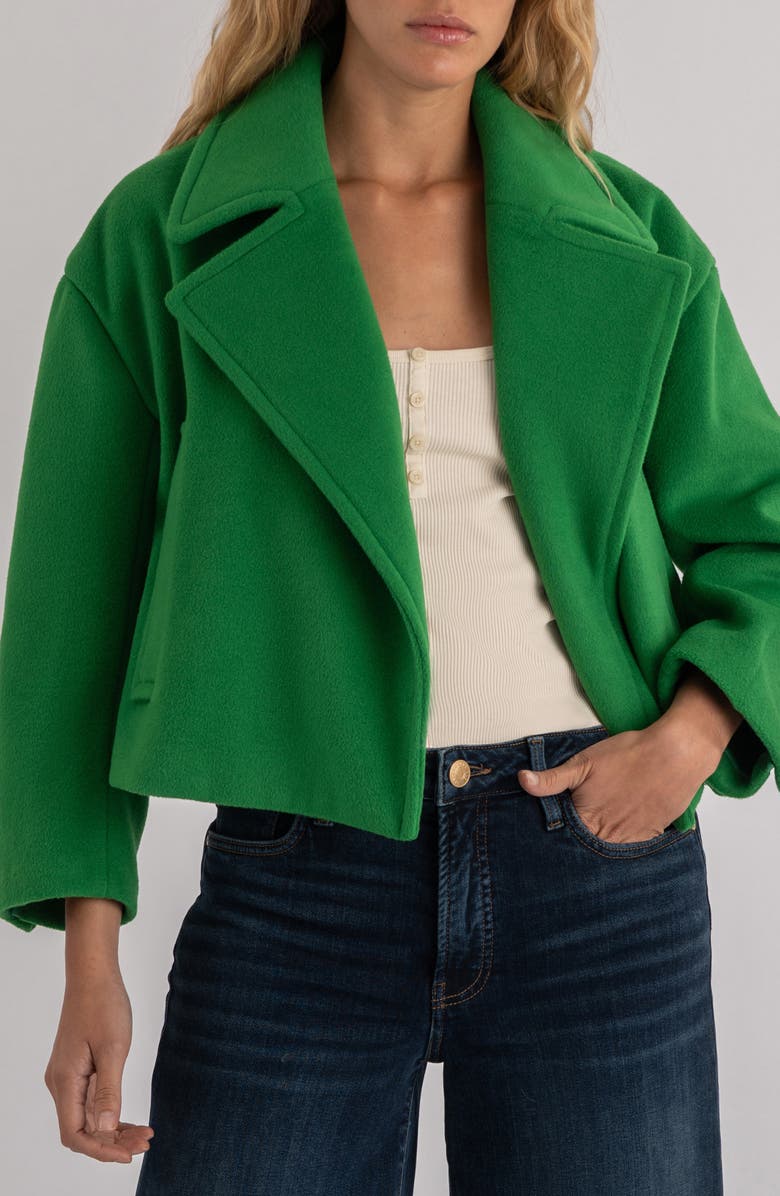 KUT from the Kloth Harper Crop Jacket, Main, color, Green