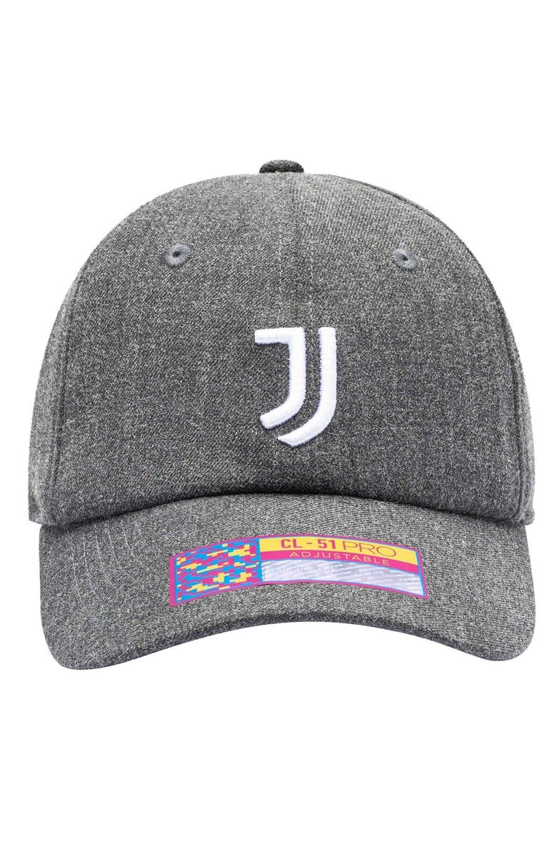 FAN INK Men's Heather Black Juventus Berkeley Classic Adjustable Hat, Alternate, color, Heather Black
