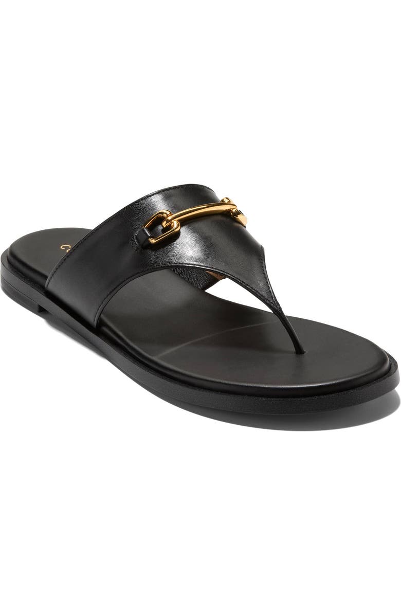 Cole Haan Flynn Thong Sandal, Main, color, Black Leather