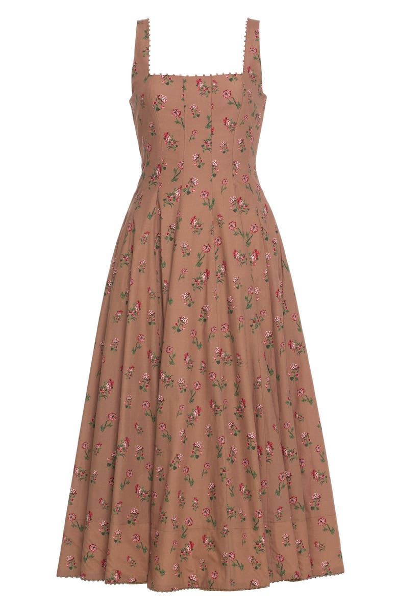 Agua by Agua Bendita Frontera Quebrada Midi Dress, Main, color, Multi