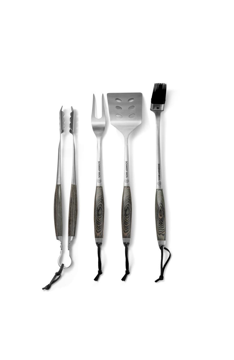 Schmidt Brothers Cutlery Bonded Ash 4-Piece BBQ Tool Set, Alternate, color, 