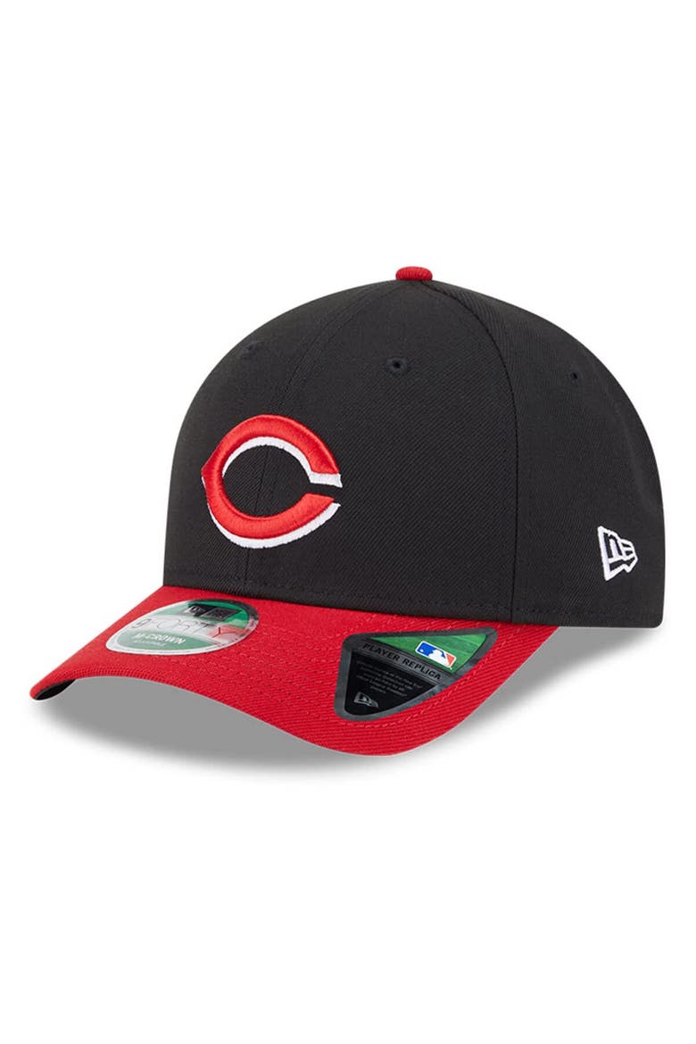Men's New Era  Black/Red Cincinnati Reds Player Replica 9FORTY Adjustable Hat, Main, color, Black