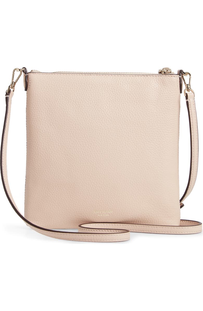 Kate Spade New York small polly leather crossbody bag, Alternate, color, Blush
