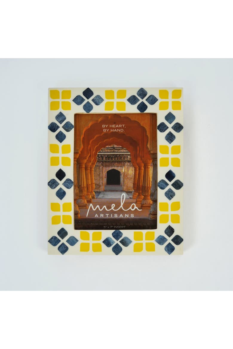 Marigold Mosaic Inlay Picture Frame, Alternate, color, Marigold