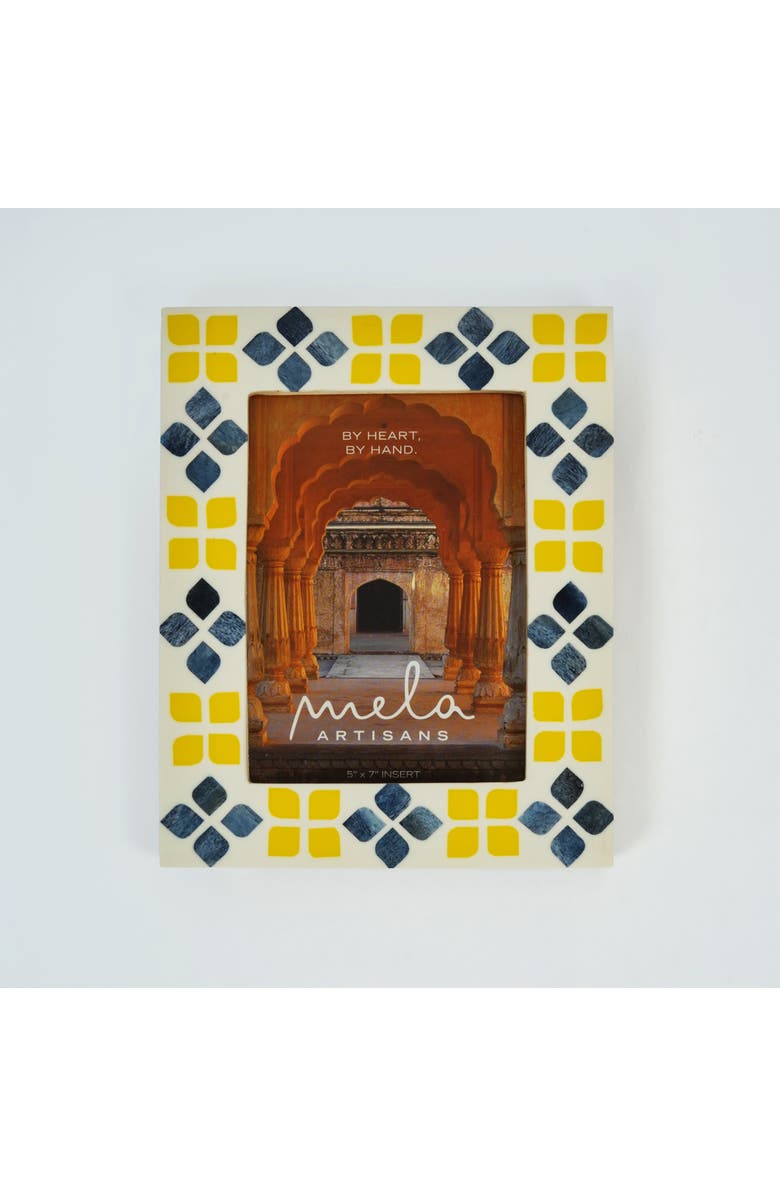 Mela Artisans Marigold Mosaic Inlay Picture Frame, Alternate, color, Marigold
