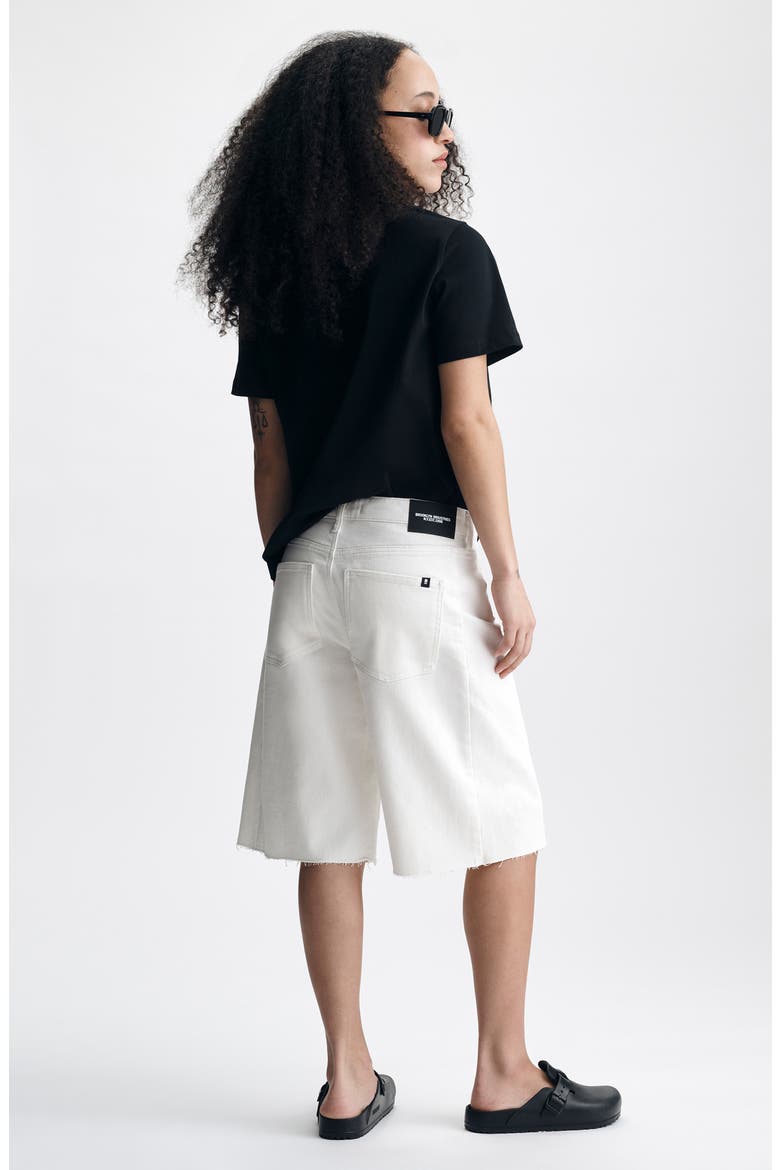 Denim Barrel Shorts, Alternate, color, OFF WHITE EVERYDAY D