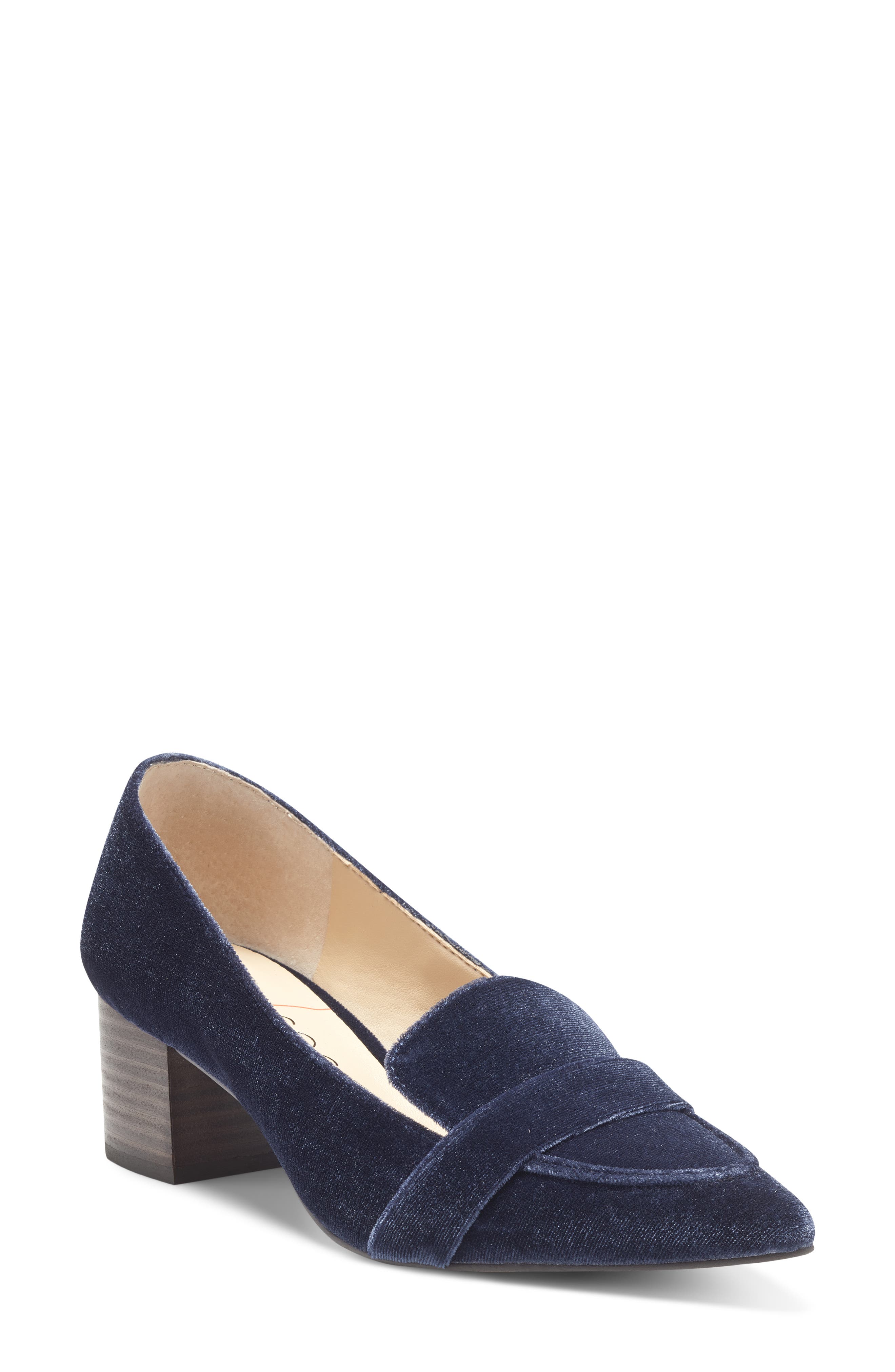 Karoleena Block Heel Pump, Main, color, OXFORD BLUE VELVET