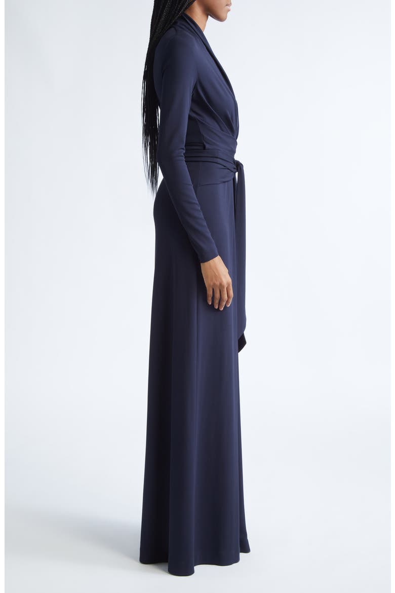 Plunge Neck Tie Waist Palazzo Jumpsuit, Alternate, color, MIDNIGHT