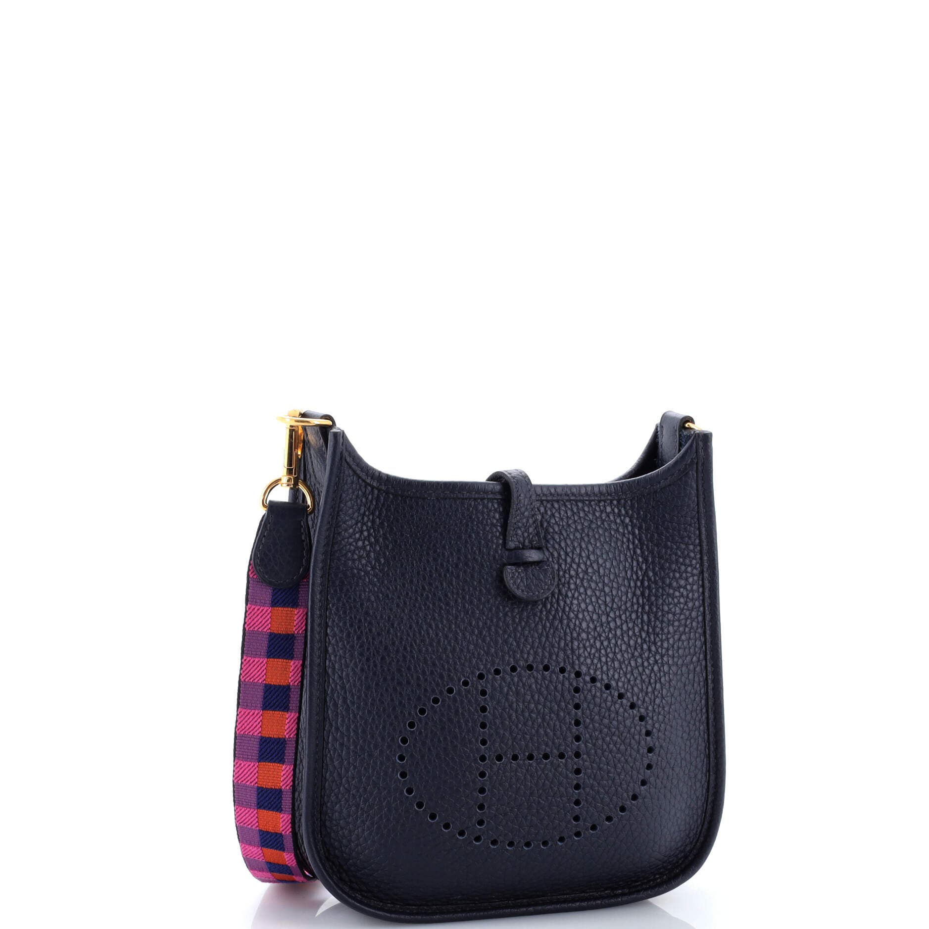 Pre-Owned Hermes Evelyne Bag Gen III Clemence TPM, Alternate, color, Bleu Nuit