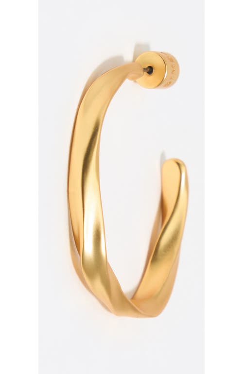 Bimba Y Lola Maxi Matte Uneven Hoop Earrings In Gold