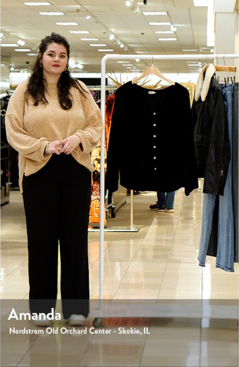 Naomi Stretch Velvet Button-Up Shirt, sales video thumbnail