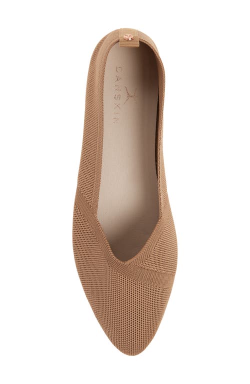 Danskin Notched Knit Flat In Camel