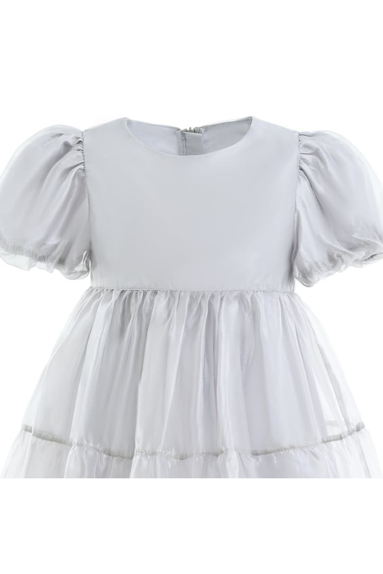 Eveline Puff-Sleeve Dress, Alternate, color, Grey