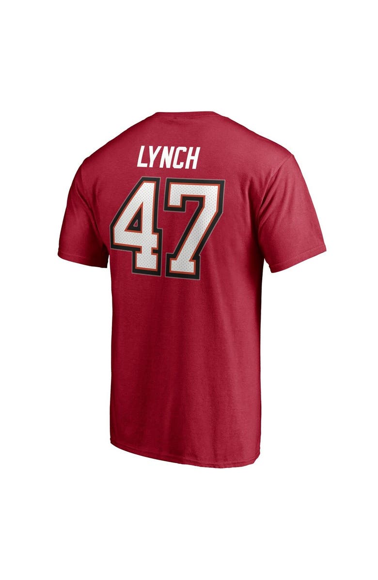 FANATICS Men's Fanatics Branded John Lynch Red Tampa Bay Buccaneers NFL Hall of Fame Class of 2021 Name & Number T-Shirt, Alternate, color, 