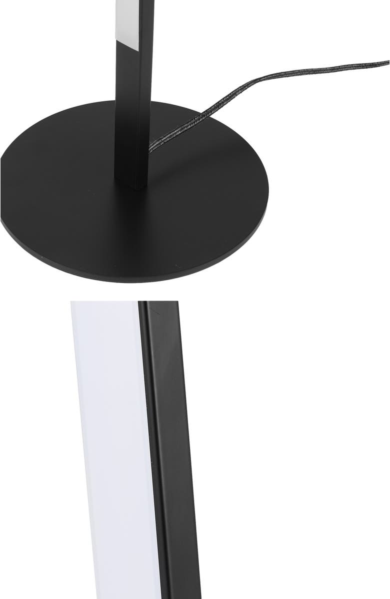 JONATHAN Y Malthe 71" Modern Contemporary Aluminum/Iron Arc Integrated LED Floor Lamp, Black, Alternate, color, Black