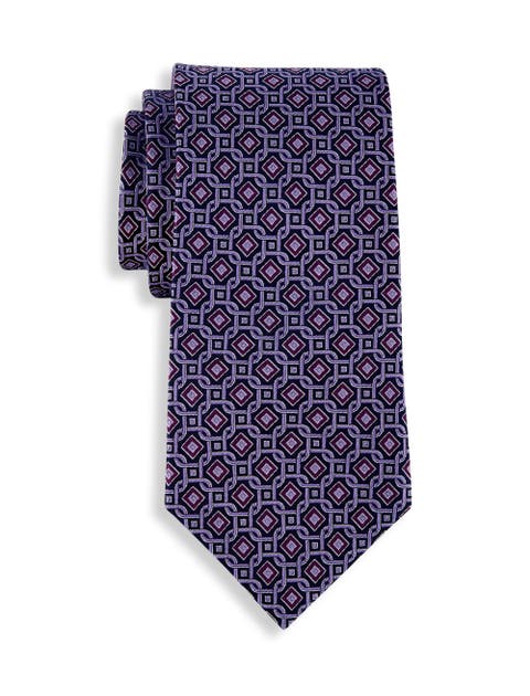 Big & Tall Geometric Link Silk Tie