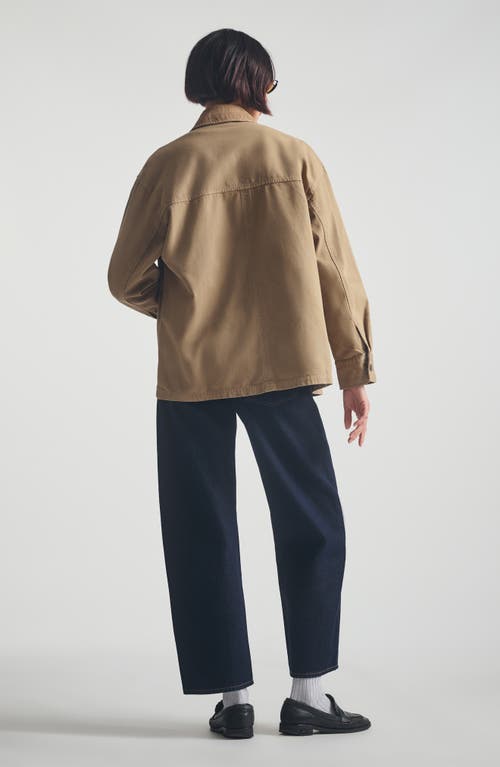 Brooklyn Industries Corduroy Collar Overshirt In Brown