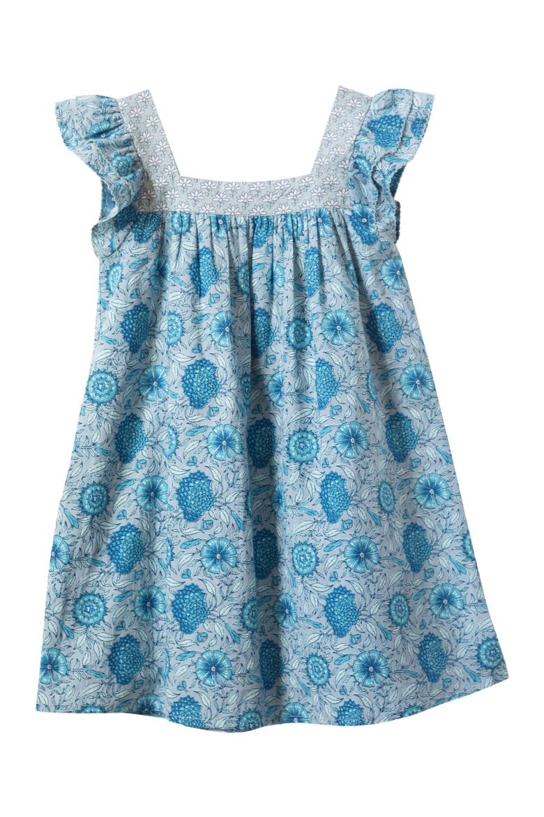 Girls Square Neck Everly Dress, Main, color, Blue