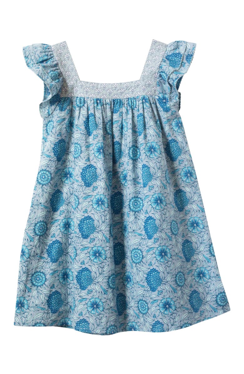 Beet World Girls Square Neck Everly Dress, Main, color, Blue