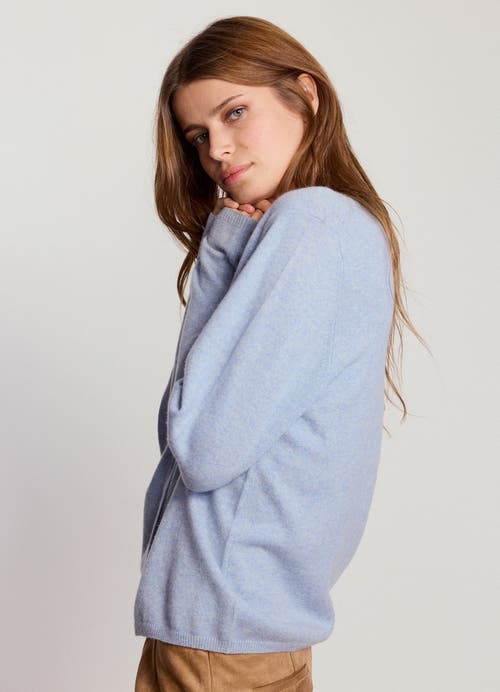 The Shirt By Rochelle Behrens The Cashmere Crew Sweater In Blue