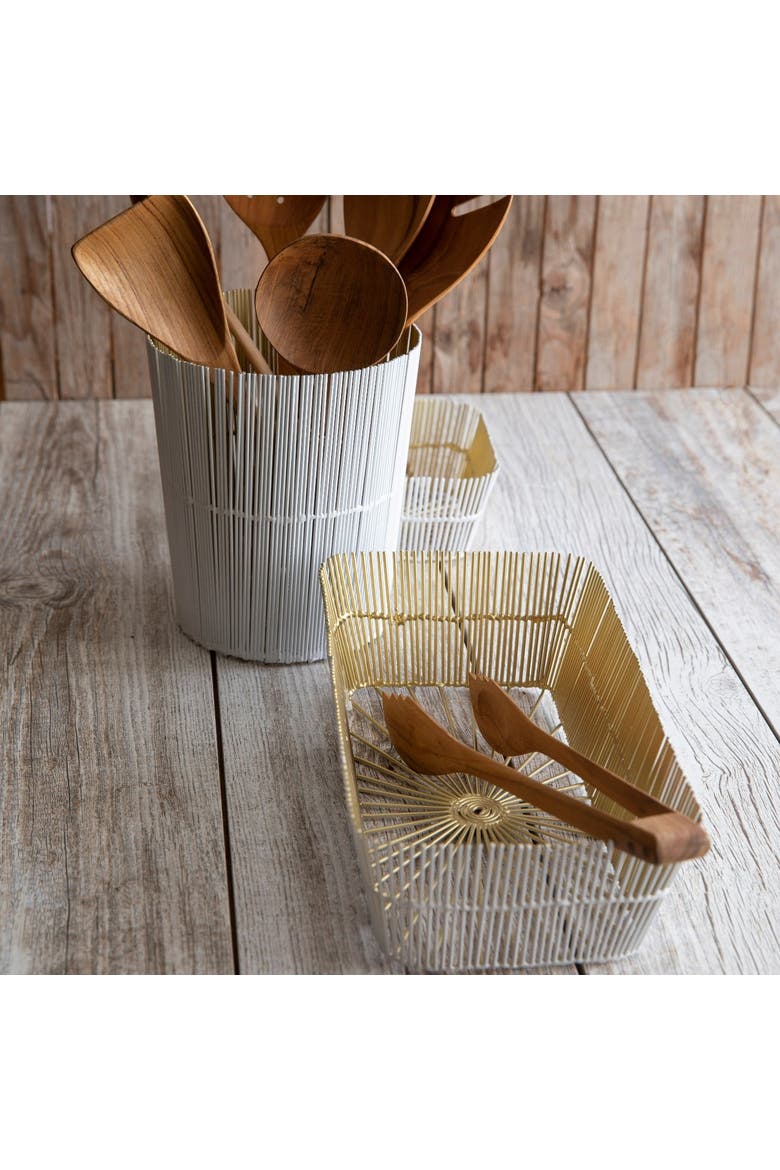 Teak Tongs, Alternate, color, Teak