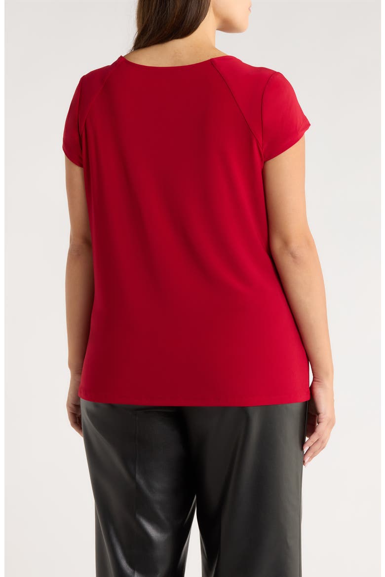 Cowl Neck Top, Alternate, color, FIRE RED