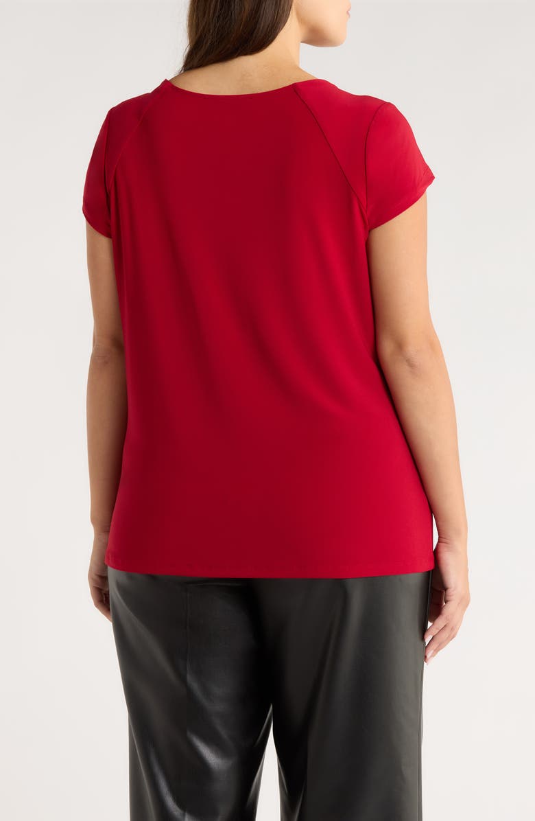 KASPER Cowl Neck Top, Alternate, color, Fire Red