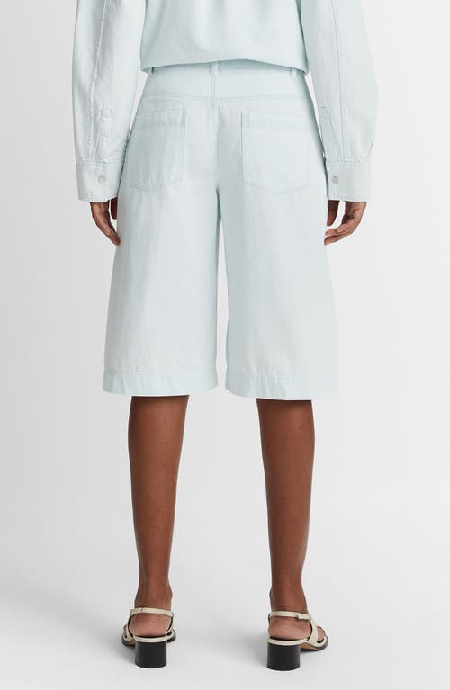 Vince Spring Cotton Twill Long Shorts In Celestine