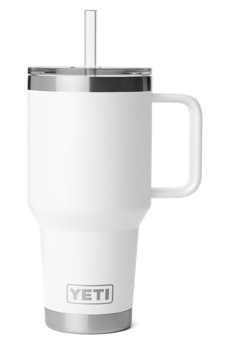 Rambler 35-Ounce Straw Mug, Main, color, WHITE