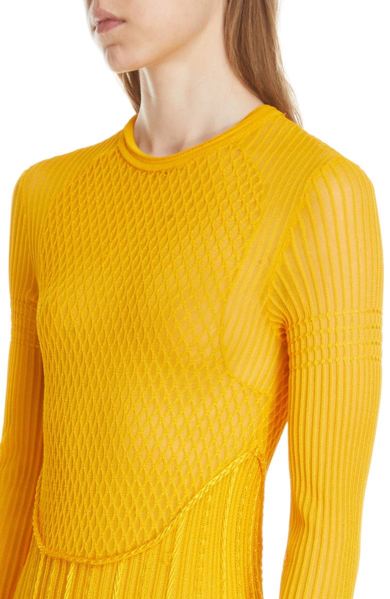 Givenchy Textured Long Sleeve Knit Minidress, Alternate, color,